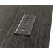 Willow Lane Ebony Black 118" Executive L Desk with USB Charging