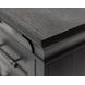 Willow Lane Ebony Black 118" Executive L Desk with USB Charging
