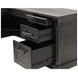Willow Lane Ebony Black 118" Executive L Desk with USB Charging
