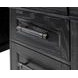 Willow Lane Ebony Black 118" Executive L Desk with USB Charging