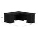 Willow Lane Ebony Black 118" Executive L Desk with USB Charging