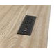 Willow Lane Natural Oak 118" Executive L Desk with USB Charging