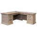 Willow Lane Natural Oak 118" Executive L Desk with USB Charging