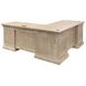 Willow Lane Natural Oak 118" Executive L Desk with USB Charging