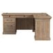 Willow Lane Natural Oak 118" Executive L Desk with USB Charging