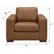 Inglewood Vintage Brown Derby Leather Upholstered Accent Chair