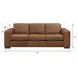 Inglewood Vintage Brown Derby Leather 91" Queen Sleeper Sofa