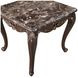 Constantine Cherry Rectangular Marble Top End Table