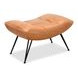 Kayne Brown Leather Upholstered Rectangular Ottoman