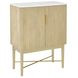 Vida Blonde 2 Door Marble Top Wine Cabinet