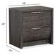 Kinsley Black Heron 2 Drawer Nightstand with USB Charging
