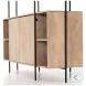 Elena Natural Mango Sideboard With Hutch