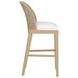 Frame White Upholstered Bar Stool