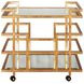 Ireland Gold Leaf Linear Bar Cart