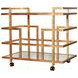 Ireland Gold Leaf Linear Bar Cart