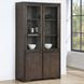 Evan Brown Glass 4 Door Curio Cabinet