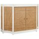 Isabel White and Brown 2 Door Accent Cabinet