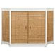 Isabel White and Brown 2 Door Accent Cabinet
