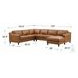 Isla Cognac Leather Modular Sectional