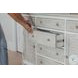 Island Haven Dapple Grey and Blanc 6 Drawer and 2 Door Dresser