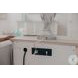 Island Haven Dapple Grey and Blanc 1 Drawer and 2 Door Nightstand with USB Charging