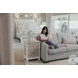 Island Haven Dapple Grey and Blanc 1 Drawer and 2 Door Nightstand with USB Charging