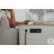 Island Haven Dapple Grey and Blanc 1 Drawer and 2 Door Nightstand with USB Charging