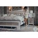 Island Haven Dapple Grey and Blanc 1 Drawer and 2 Door Nightstand with USB Charging