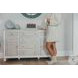 Island Haven Dapple Grey and Blanc 6 Drawer and 2 Door Dresser
