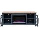 Ithaca Blue and Bourbon 66" TV Stand with Fireplace