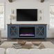 Ithaca Blue and Bourbon 66" TV Stand with Fireplace