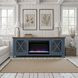 Ithaca Blue and Bourbon 66" TV Stand with Fireplace