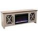 Ithaca Sandstone and Bourbon 66" TV Stand with Fireplace