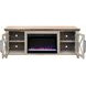 Ithaca Sandstone and Bourbon 66" TV Stand with Fireplace