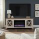 Ithaca Sandstone and Bourbon 66" TV Stand with Fireplace