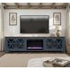 Ithaca Blue and Bourbon 96" TV Stand with Fireplace