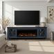 Ithaca Blue and Bourbon 83" TV Stand with Fireplace