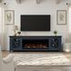 Ithaca Blue and Bourbon 83" TV Stand with Fireplace
