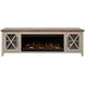 Ithaca Sandstone and Bourbon 83" TV Stand with Fireplace