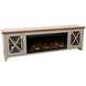 Ithaca Sandstone and Bourbon 83" TV Stand with Fireplace