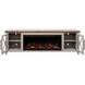 Ithaca Sandstone and Bourbon 83" TV Stand with Fireplace