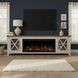 Ithaca Sandstone and Bourbon 83" TV Stand with Fireplace