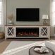Ithaca Sandstone and Bourbon 83" TV Stand with Fireplace