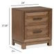 Callisto Bourbon Brown 2 Drawer Nightstand with USB Charging