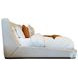 Sofia Blanched Almond Upholstered King Panel Bed