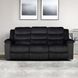 Willow Black 86" Sofa with Dual Recliner