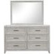 Fiona Mist Gray Rectangular Dresser Mirror