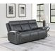 Gaston Gray 88" Manual Reclining Sofa with Drop-Down Console