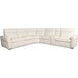 Vann White Leather 6 Piece Modular Power Reclining Sectional with Power Headrest