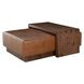 Cedarro Avelino Saddle Leather Upholstered Rectangular Cocktail Ottoman
